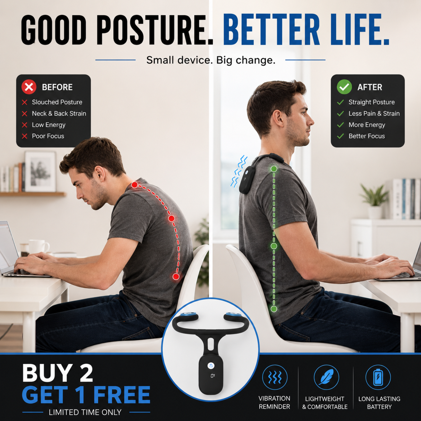 NowGear Posture Pro — Smart Realtime Posture Corrector