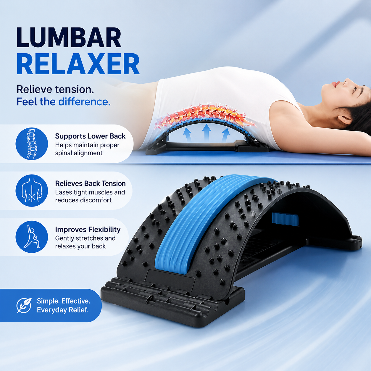 NowGear Lumbar Relief Pro — Magnetic Back Support & Spine Corrector